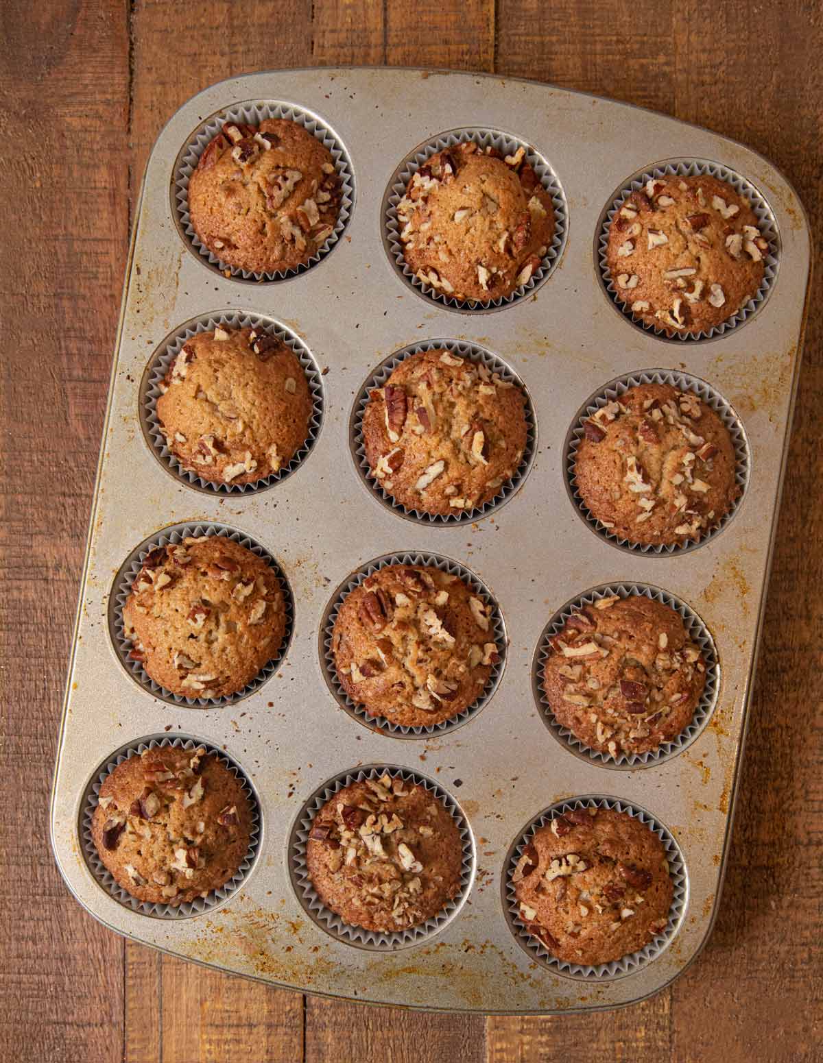 Pecan Muffins in cupcake tin