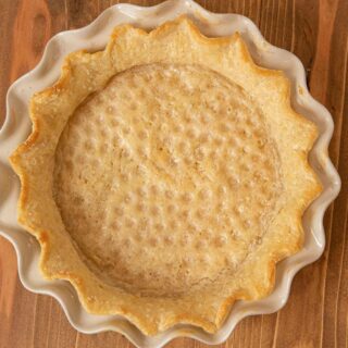 Pie Crust baked crust on pie plate