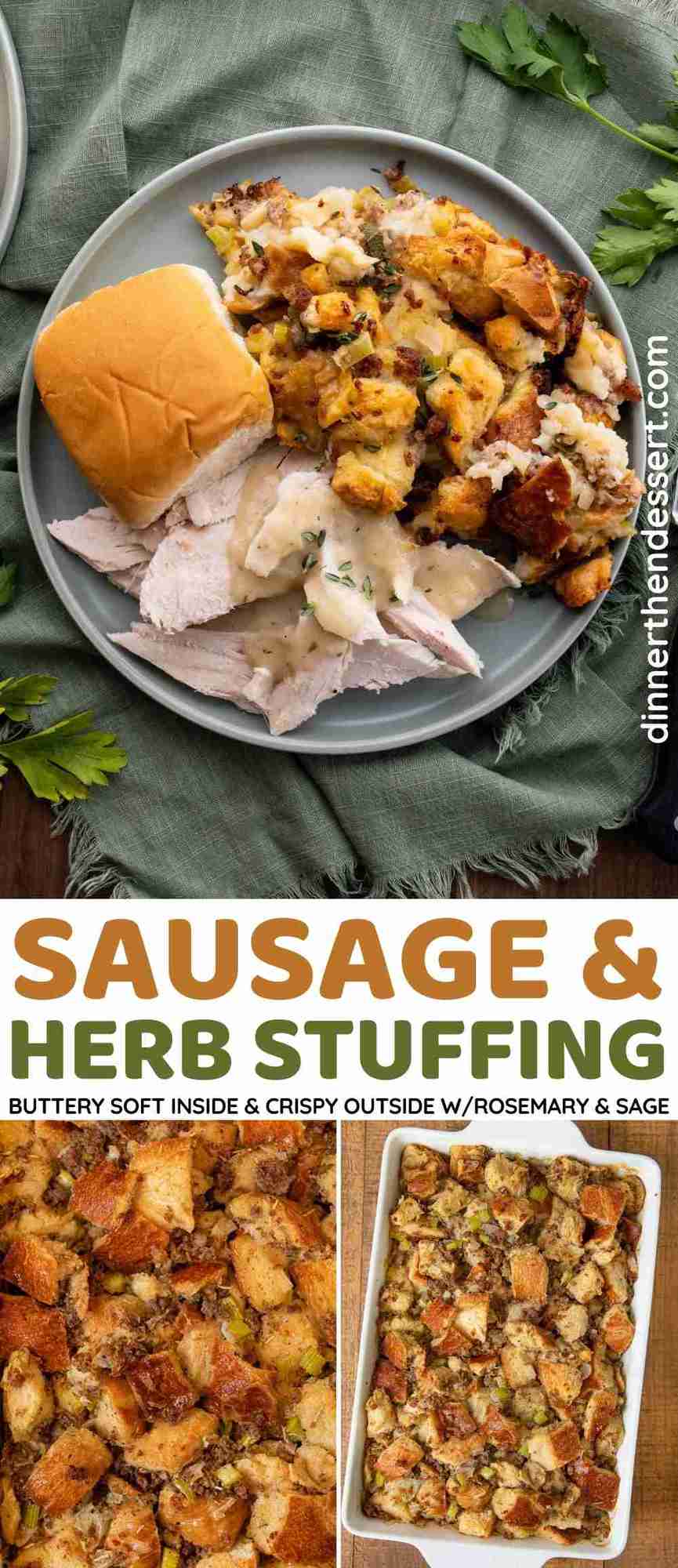 Sausage and Herb Stuffing Collage