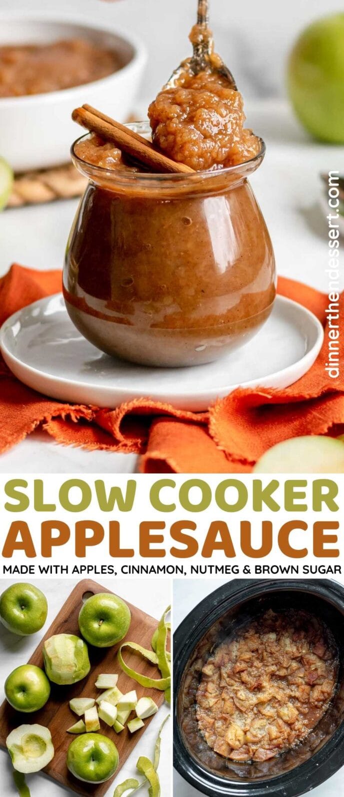 Slow Cooker Applesauce Collage