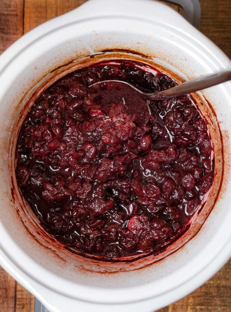 Easy Slow Cooker Cranberry Sauce Recipe - Dinner, then Dessert