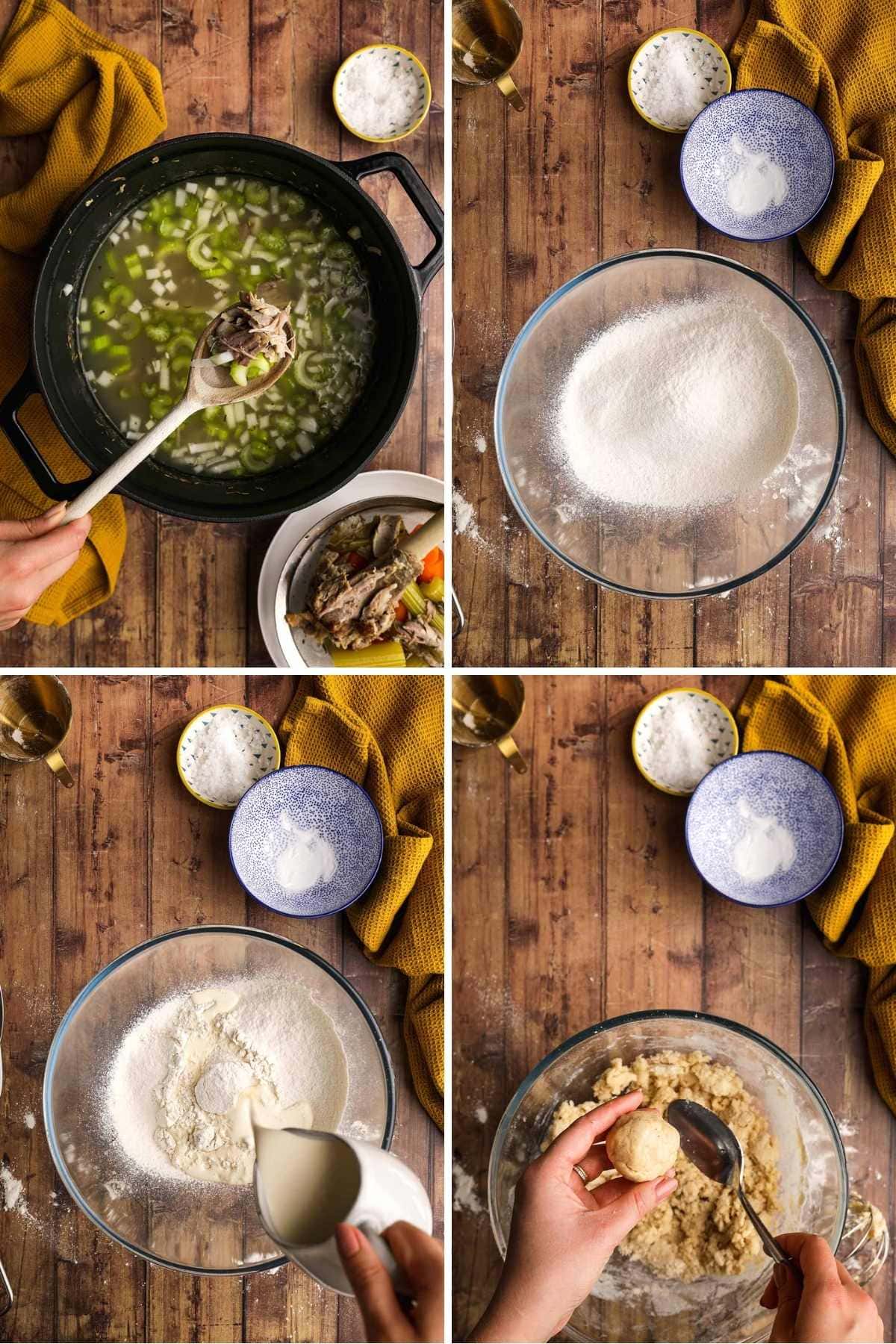Turkey Dumpling Soup collage
