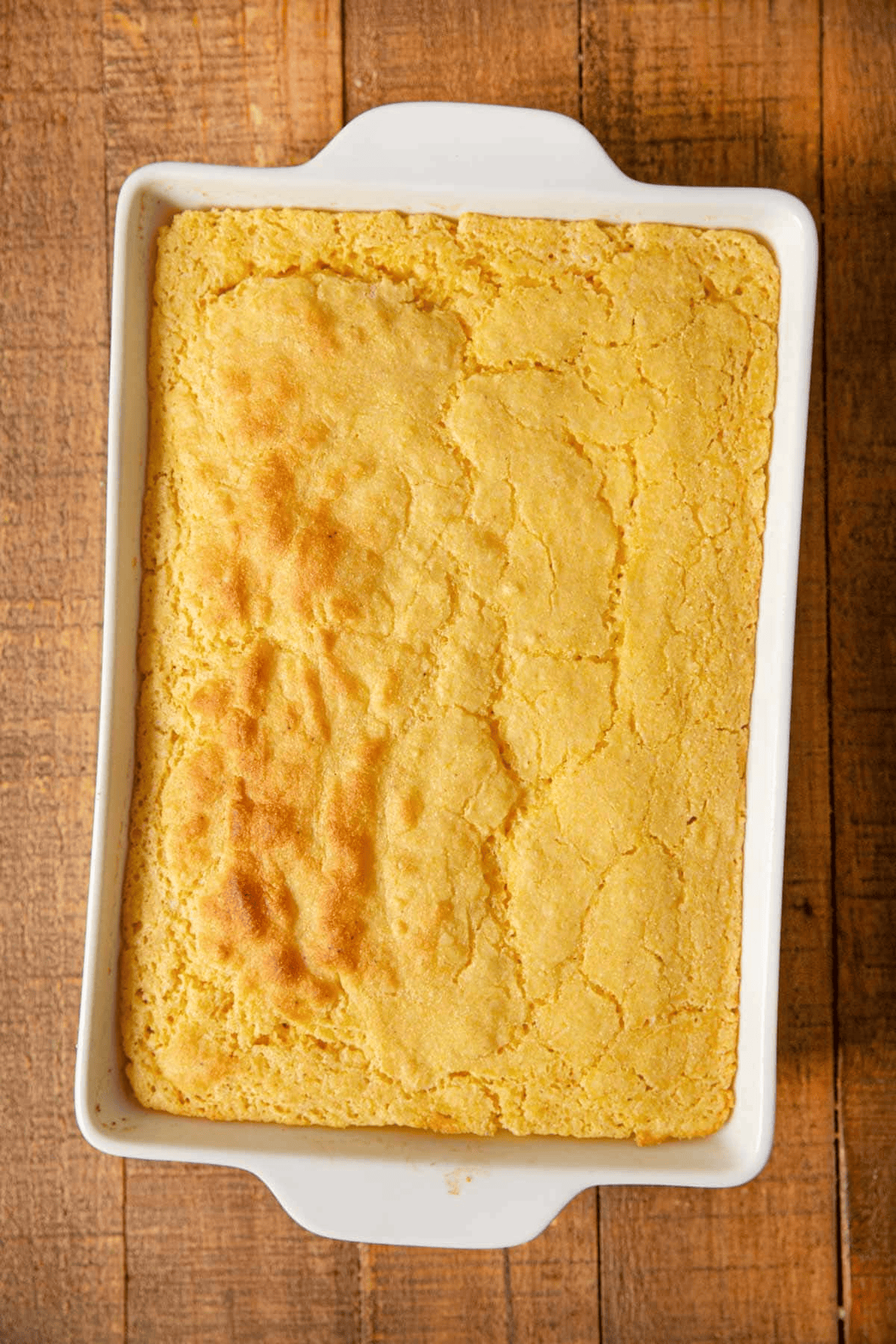 baked cornbread in pan
