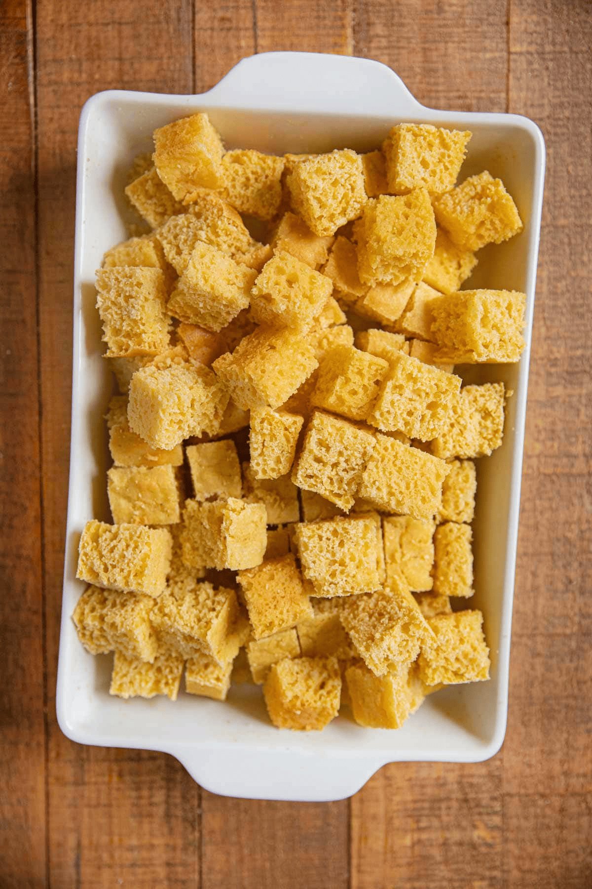 cubed cornbread
