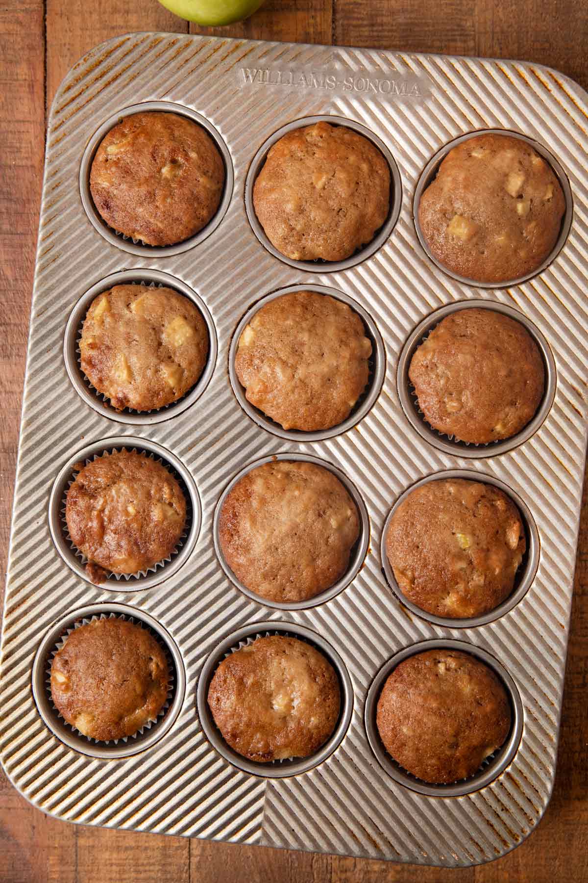 Apple Muffins in cupcake tin