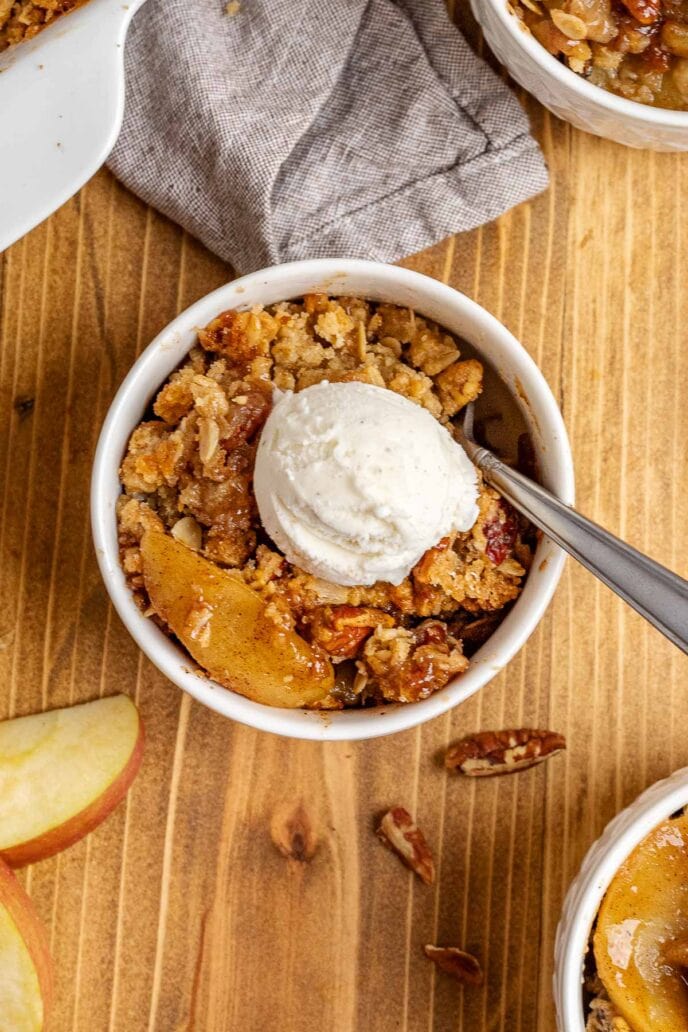 Easy Apple Pecan Crisp Recipe - Dinner, then Dessert