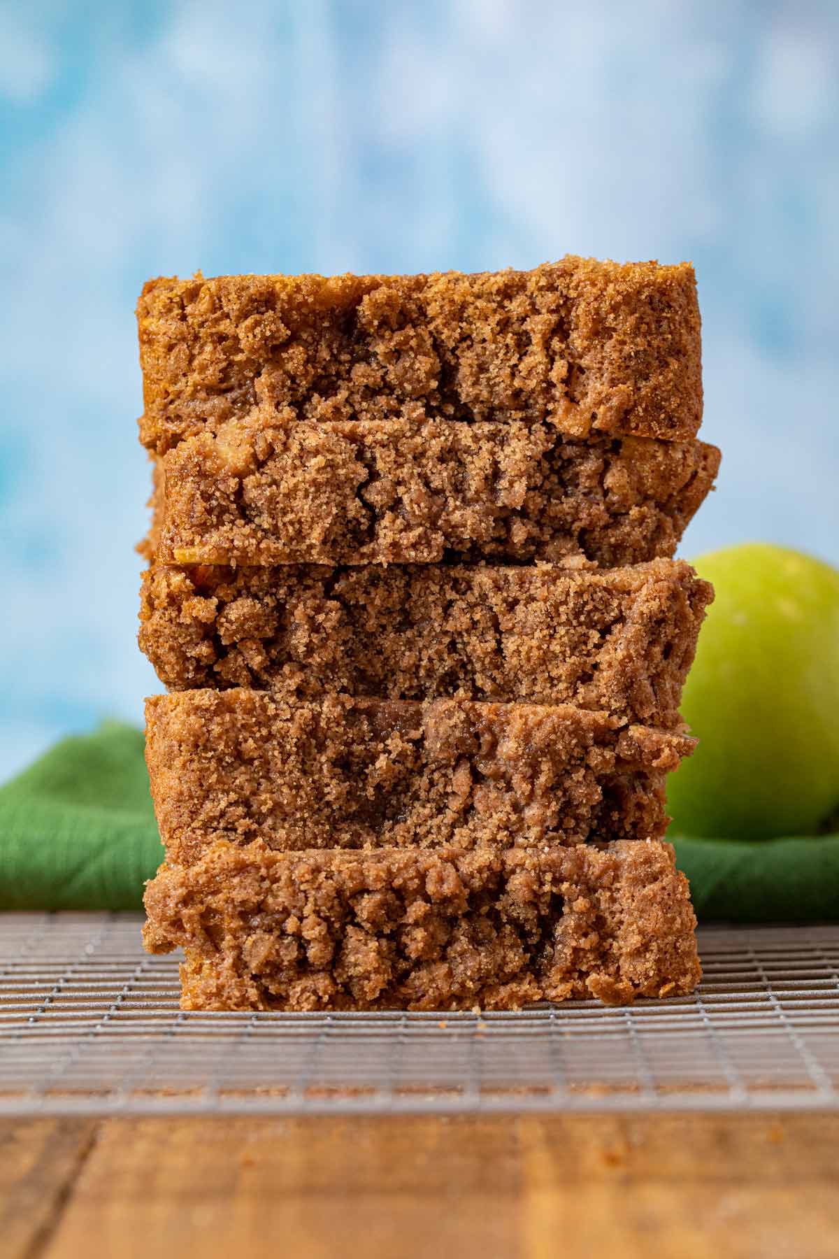 Apple Pie Bread slices in stack