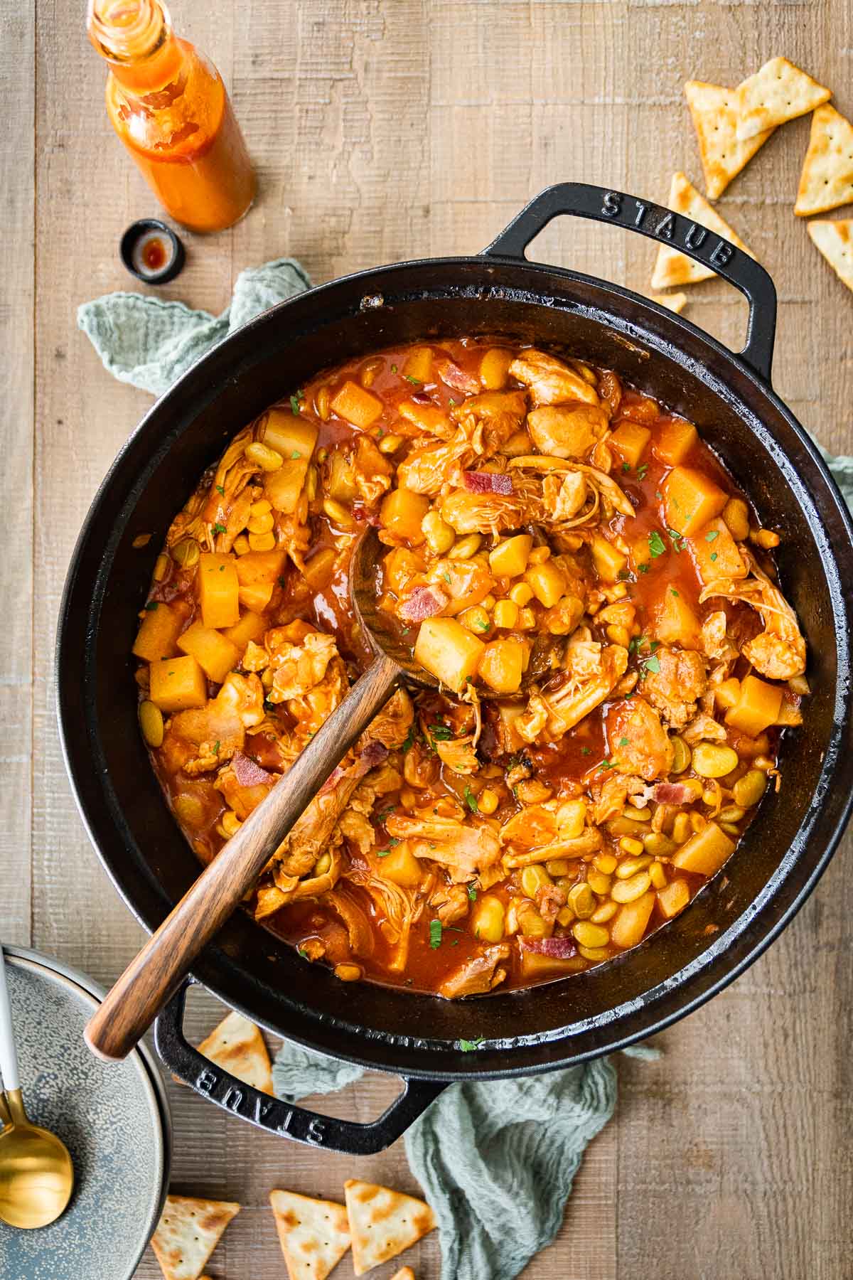 Brunswick Stew in cooking pot