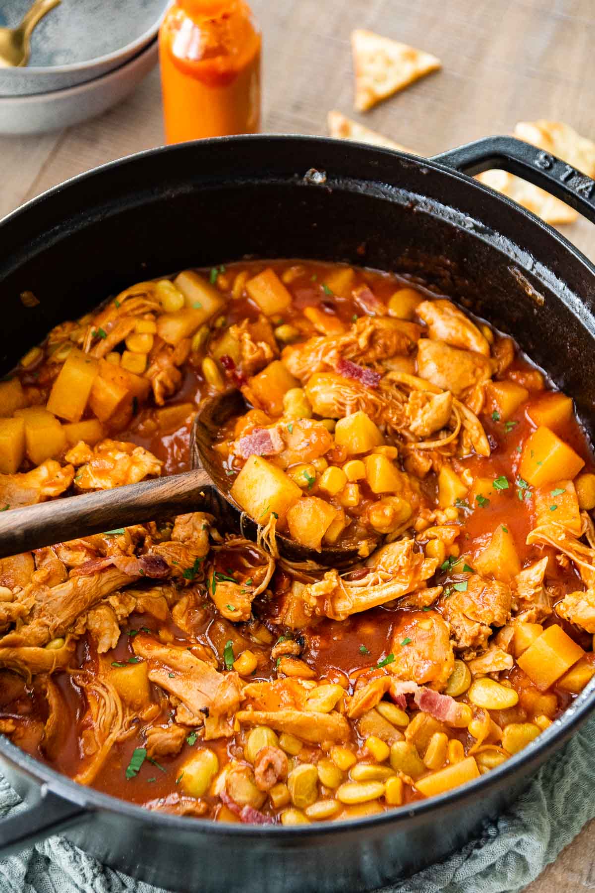 Brunswick Stew in cooking pot