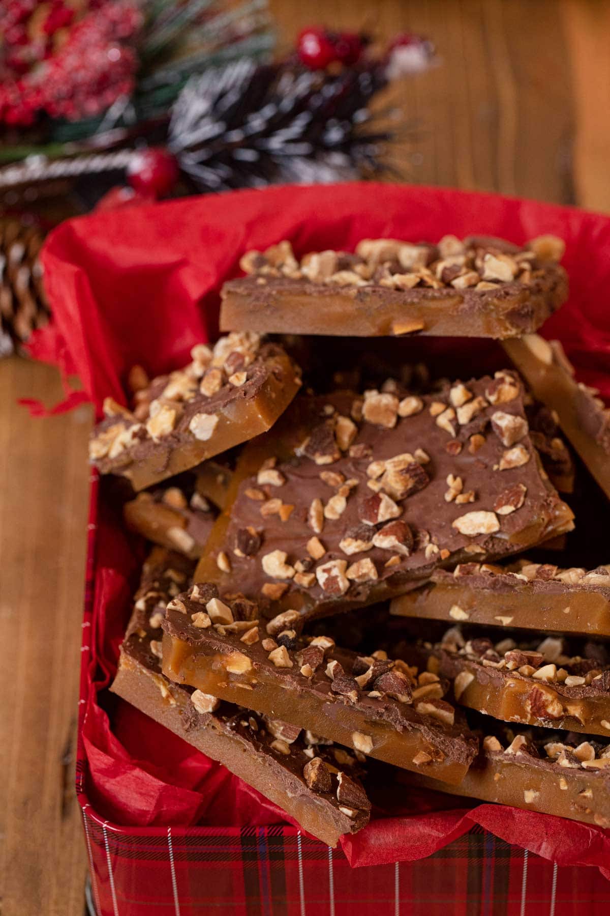 Butter Toffee pieces in gift box