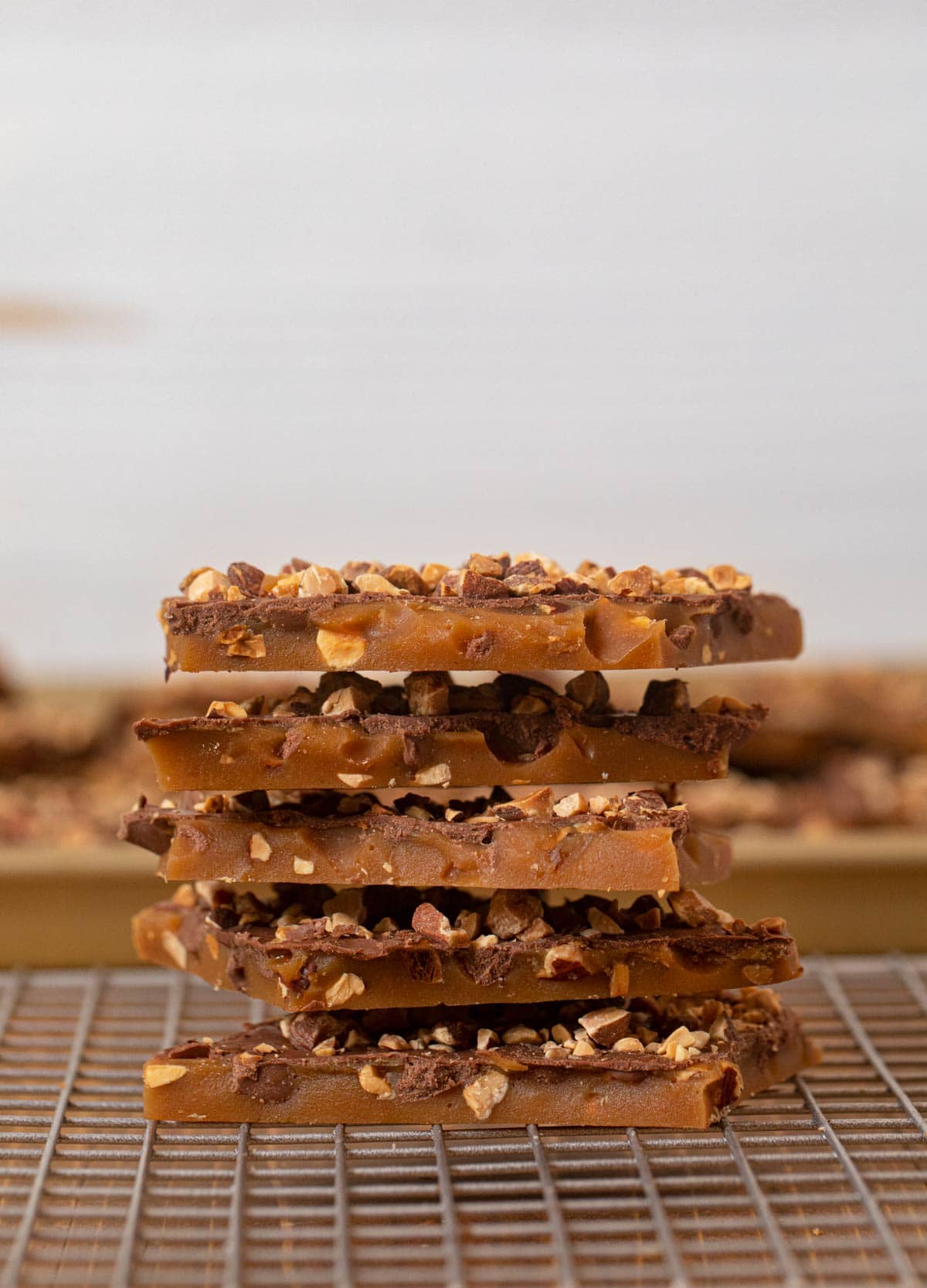 Butter Toffee pieces in stack