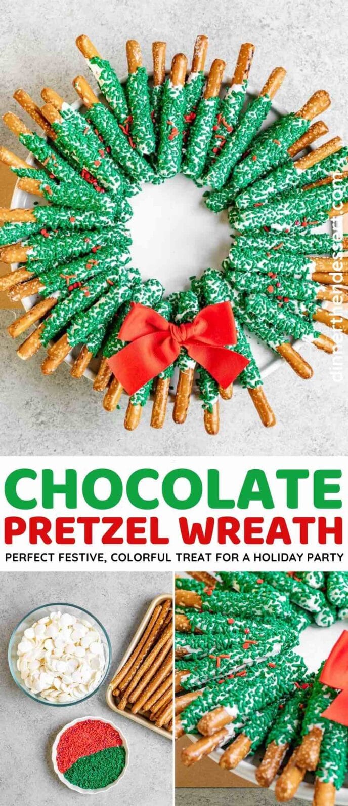 Chocolate Pretzel Wreath