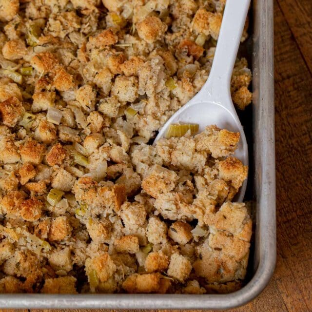 Classic Cube Stuffing in baking dish
