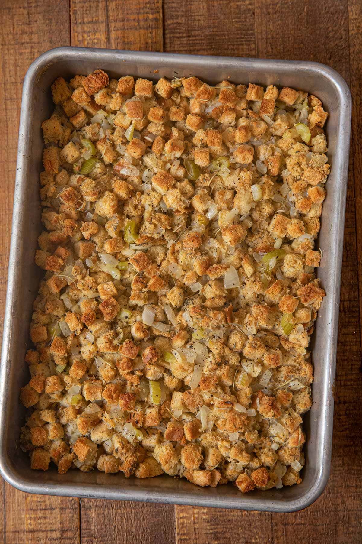 Classic Cube Stuffing in baking dish