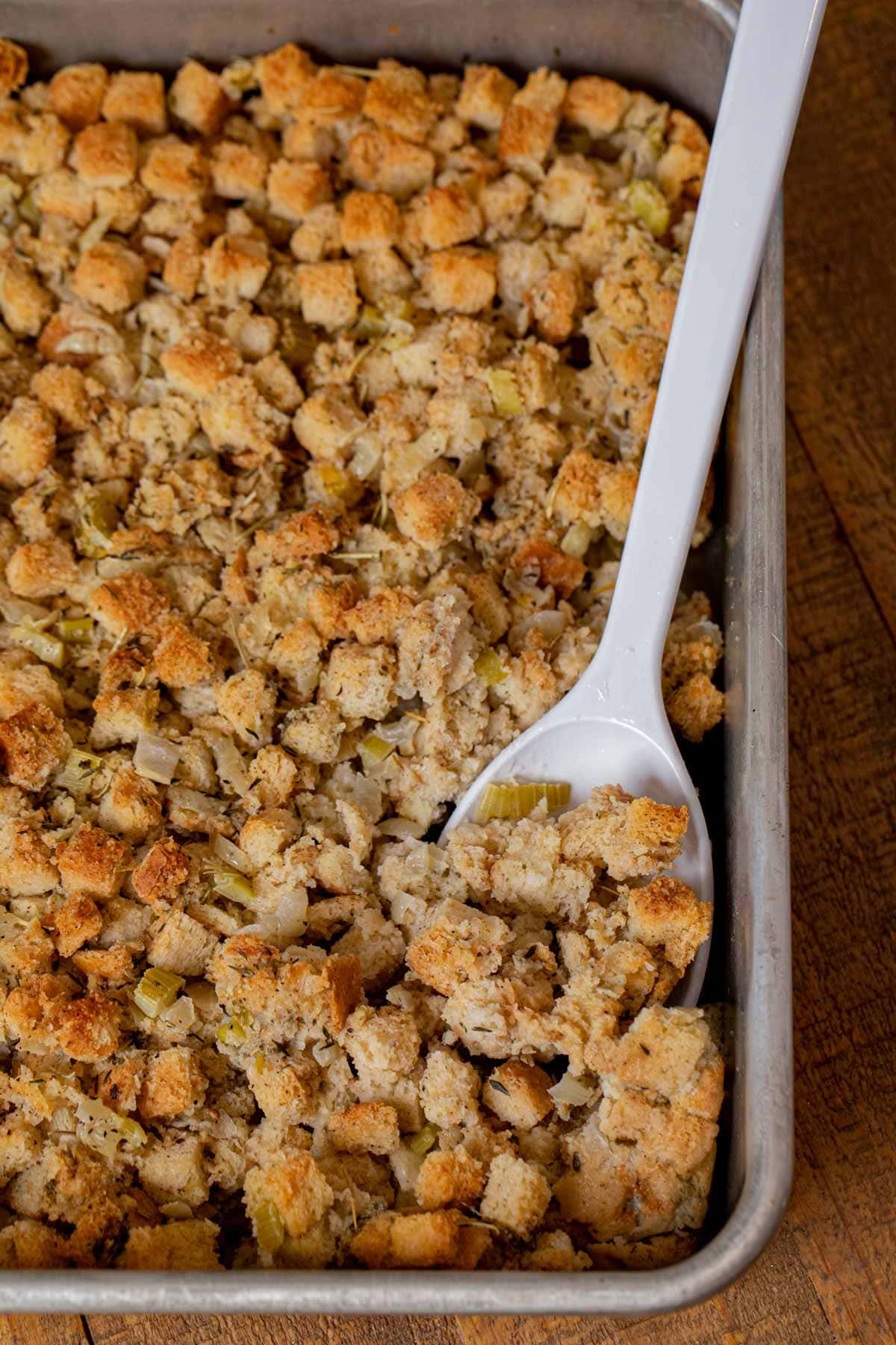 Classic Cube Stuffing in baking dish