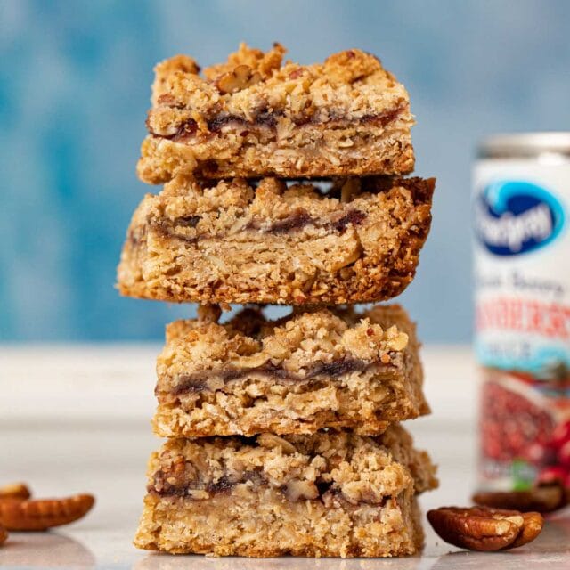 Cranberry Oat Bars in stack