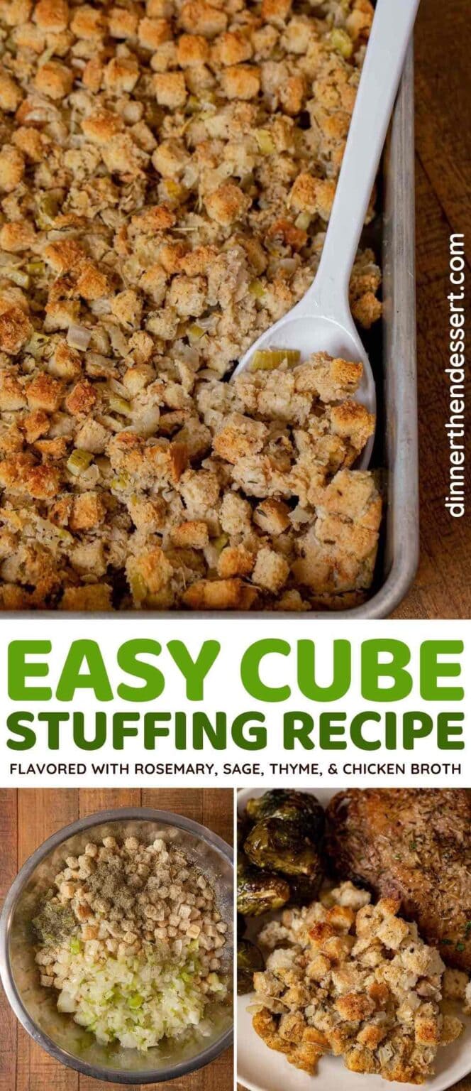 Easy Cube Stuffing Recipe Dinner, then Dessert