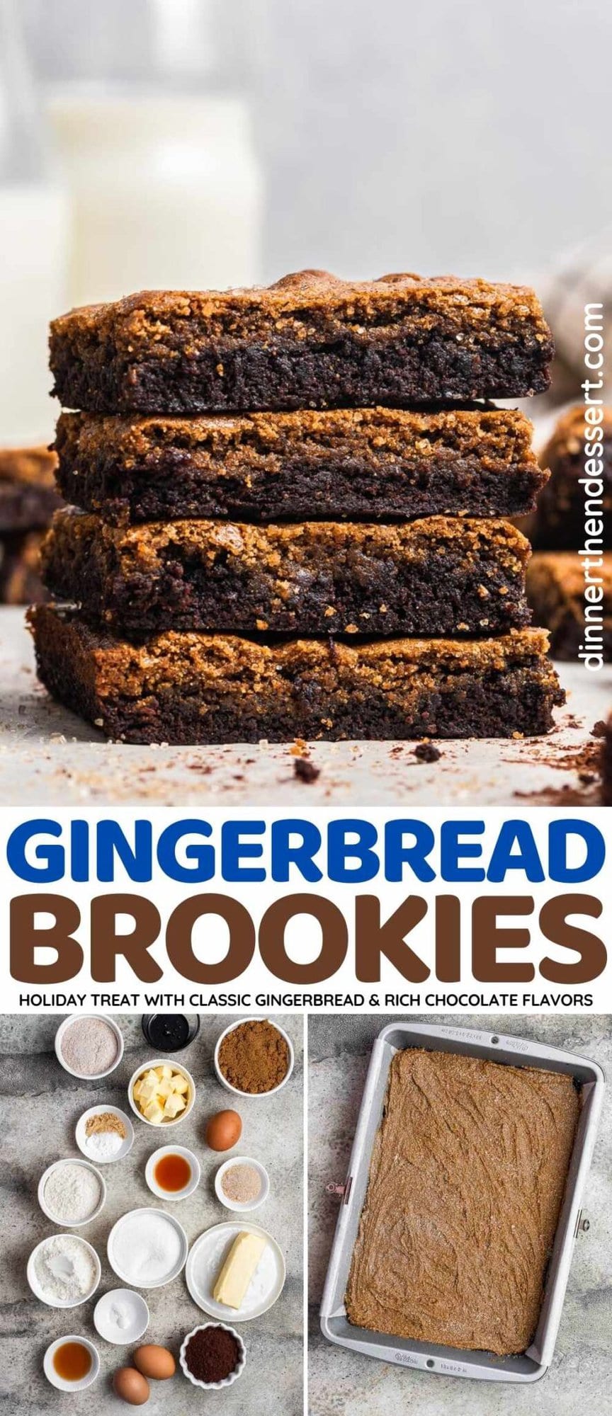 Gingerbread Brookies Recipe - Dinner, Then Dessert