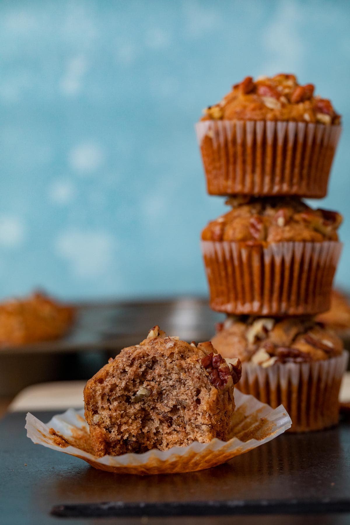 Honey Banana Muffin with bite removed