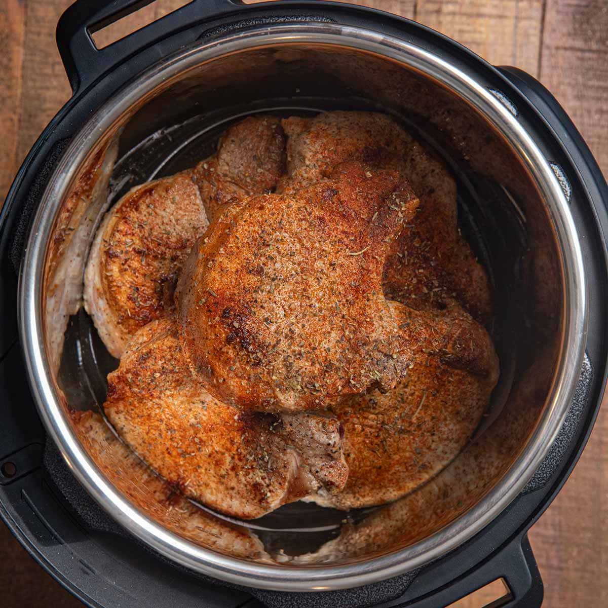 recipe for frozen pork chops in instant pot