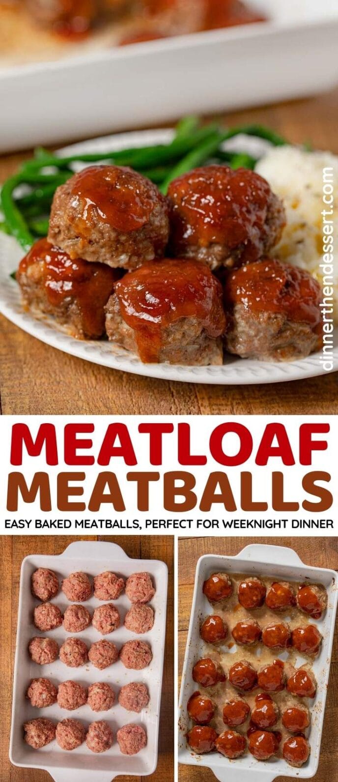 Easy Meatloaf Meatballs Recipe Dinner, then Dessert
