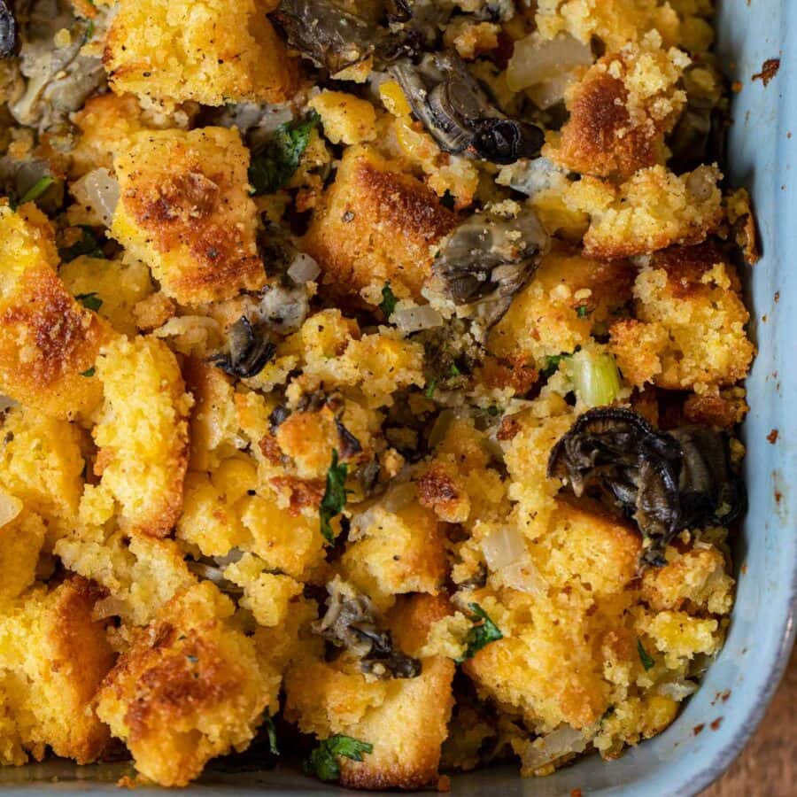 Oyster Cornbread Dressing Recipe Dinner Then Dessert