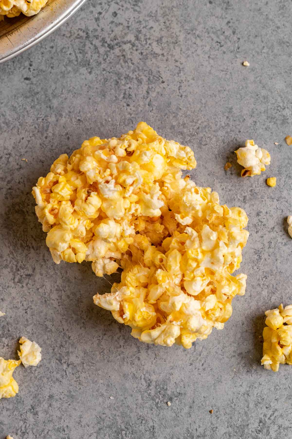 Popcorn Balls on table broken open