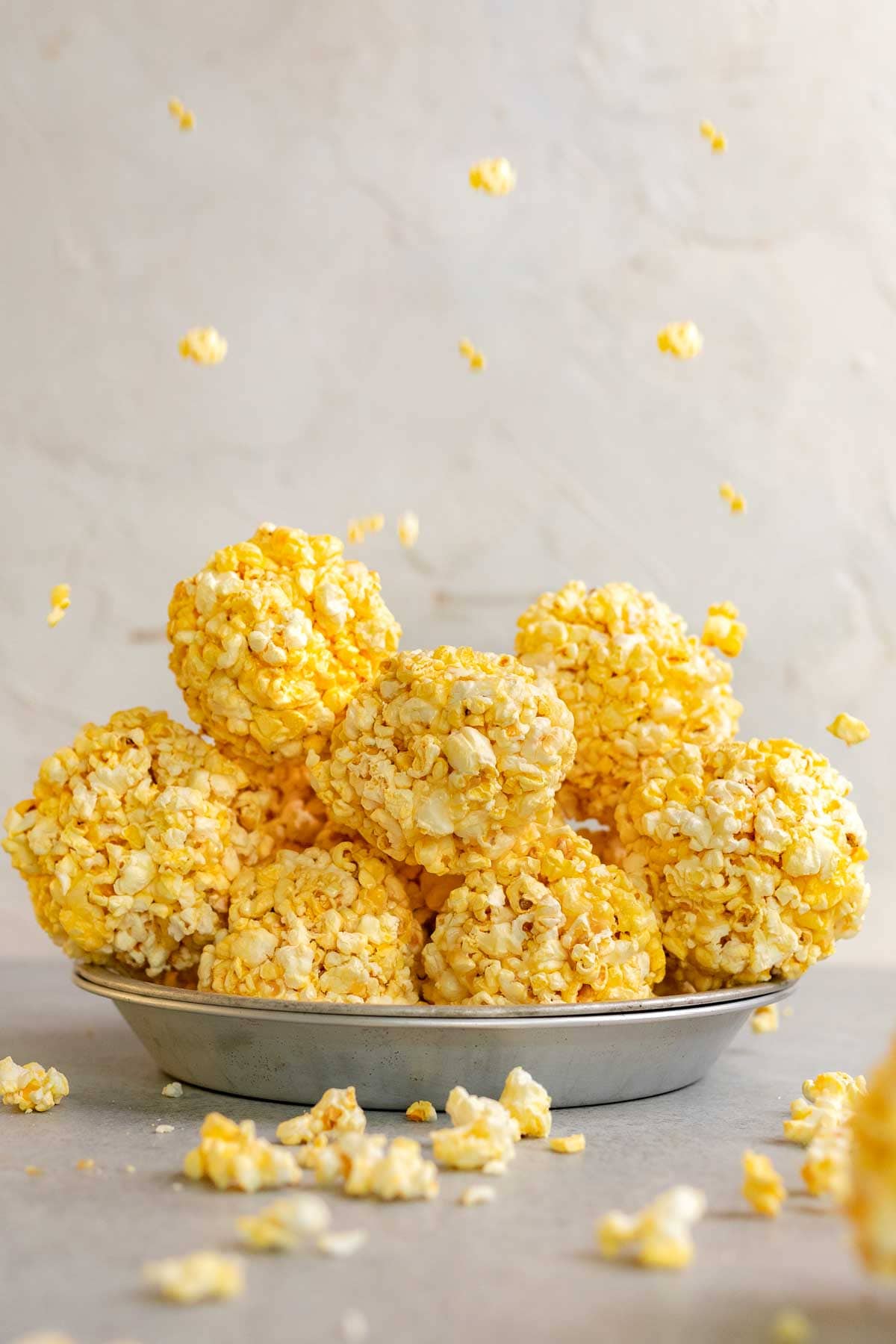 Popcorn Balls stacked up in serving bowl