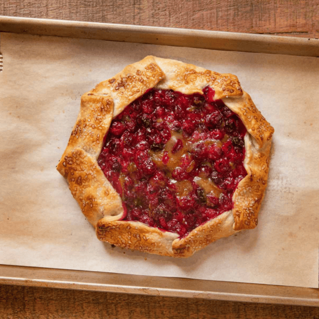galette after being bake on sheet tray
