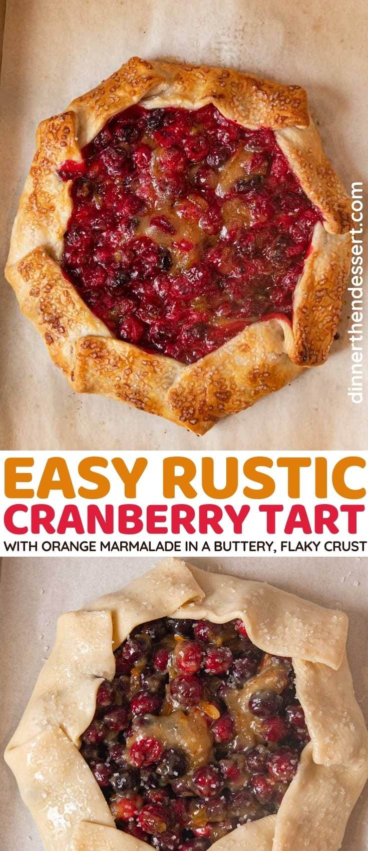 Rustic Cranberry Galette collage