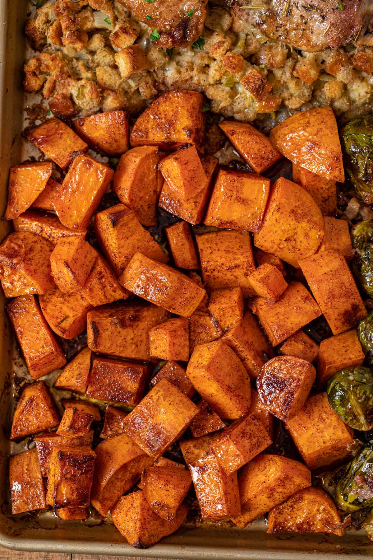 Close up of sweet potatoes