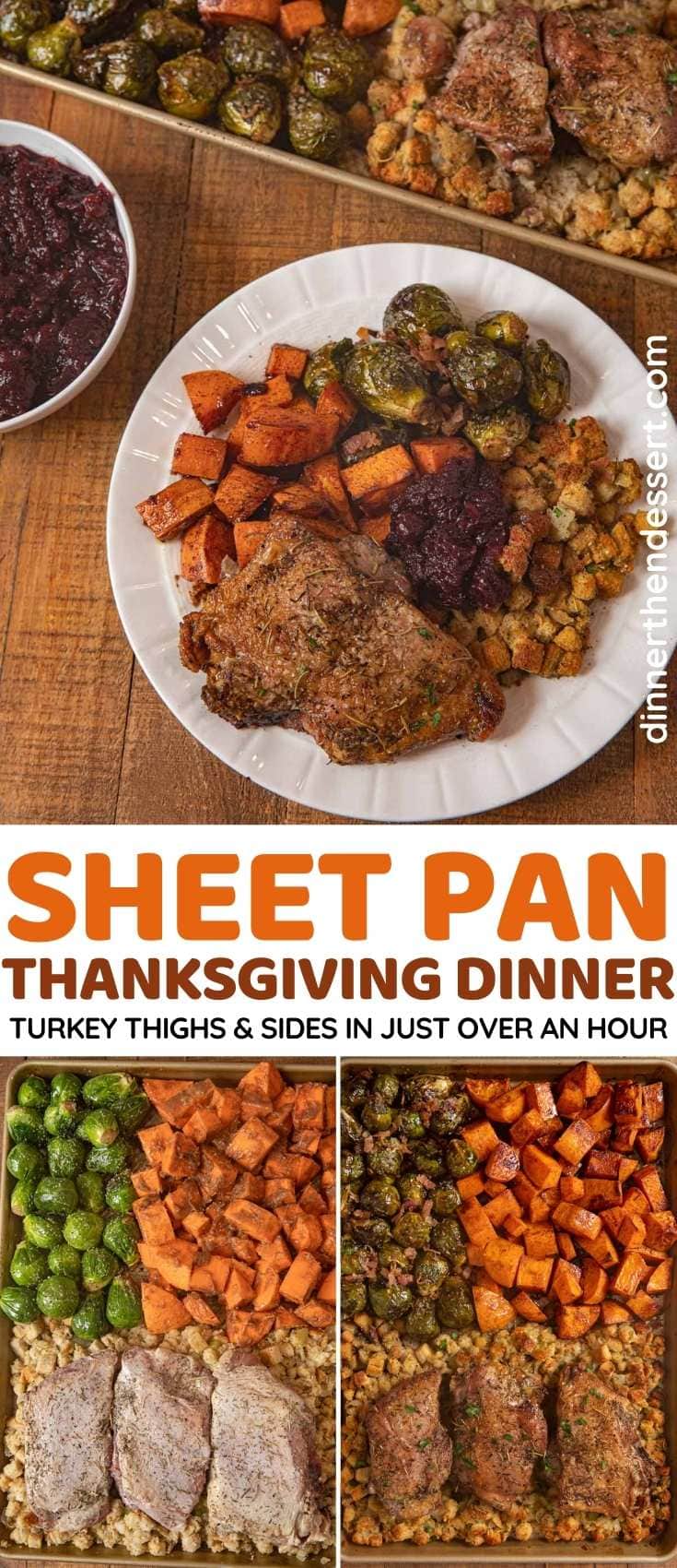 Sheet Pan Thanksgiving Dinner collage