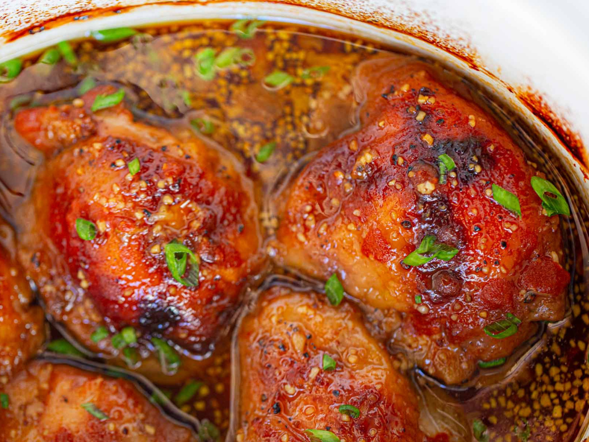 Poultry cooked finished cooking in the slow cooker