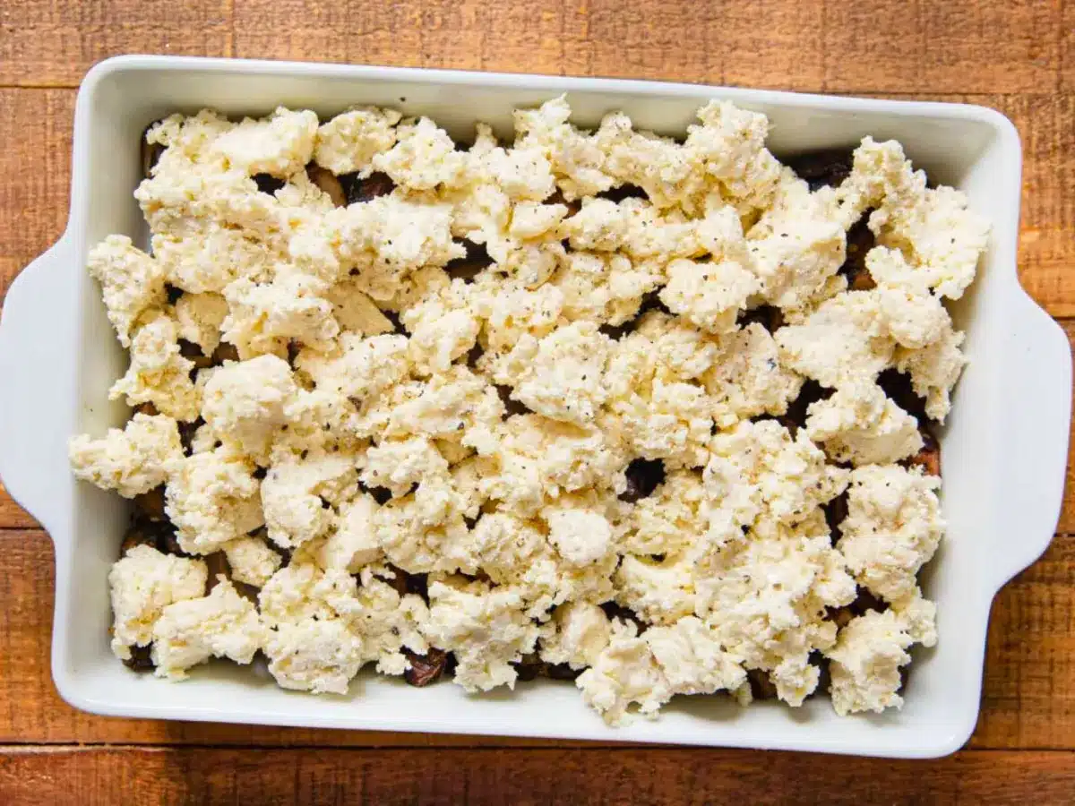 Pre baked mushrooms with cheese topping