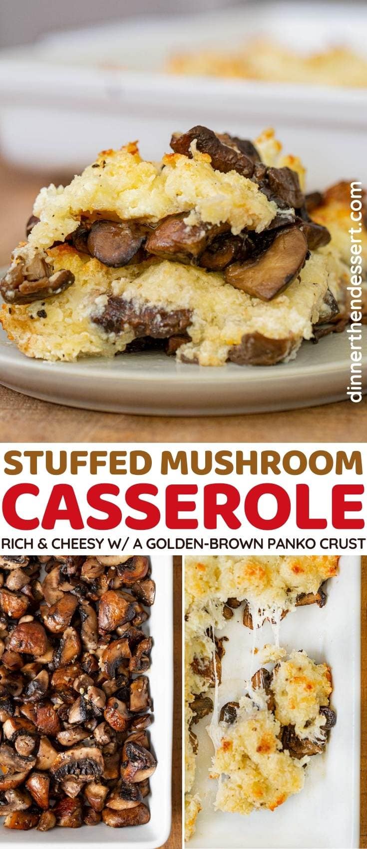 Stuffed Mushroom Casserole collage