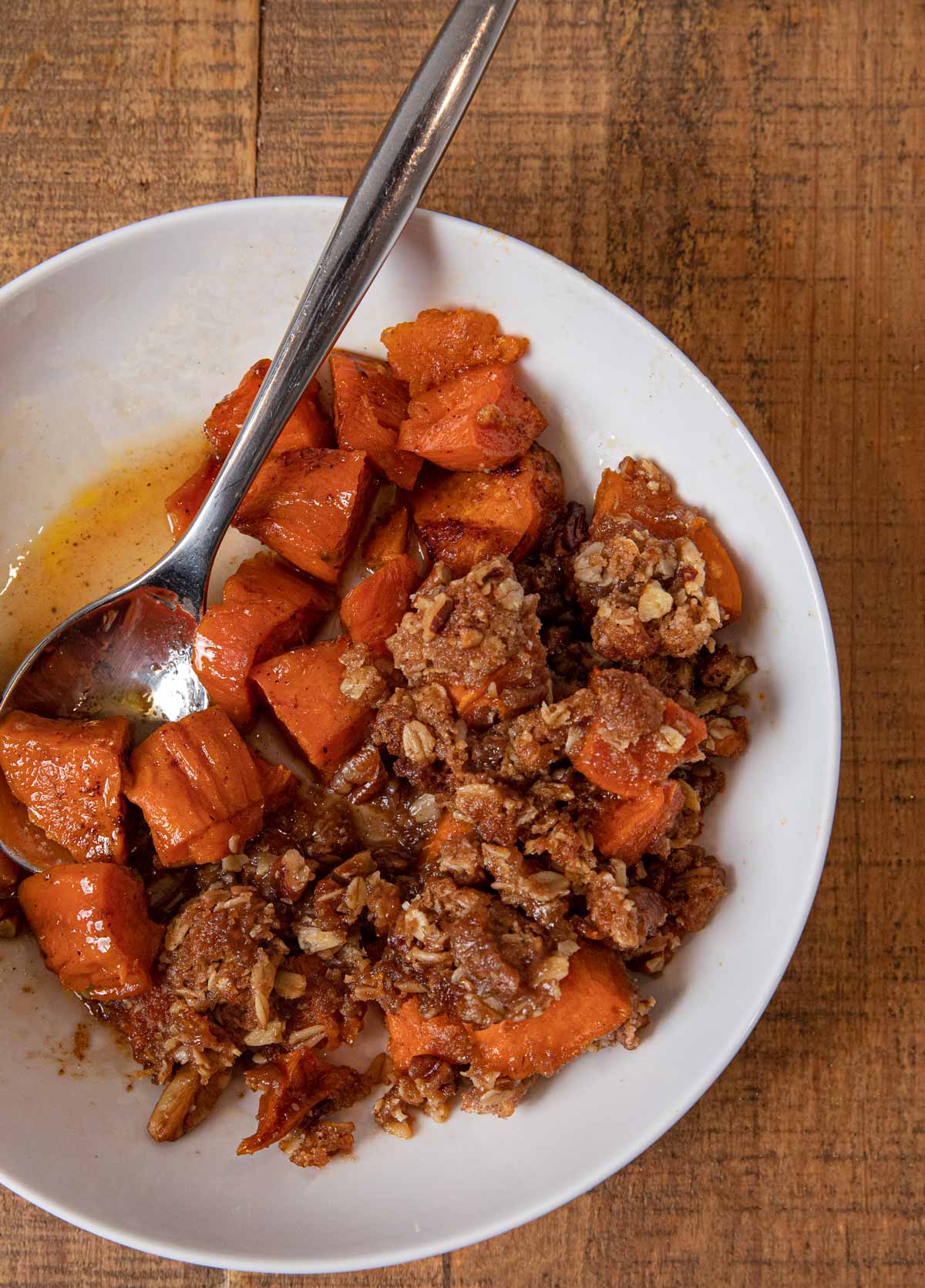 Sweet Potato Crisp on plate