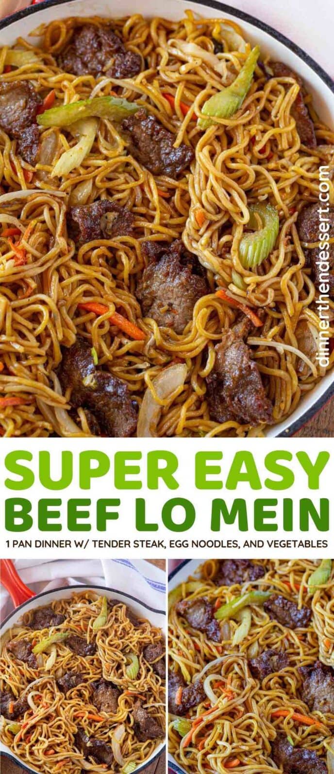 Beef Lo Mein collage