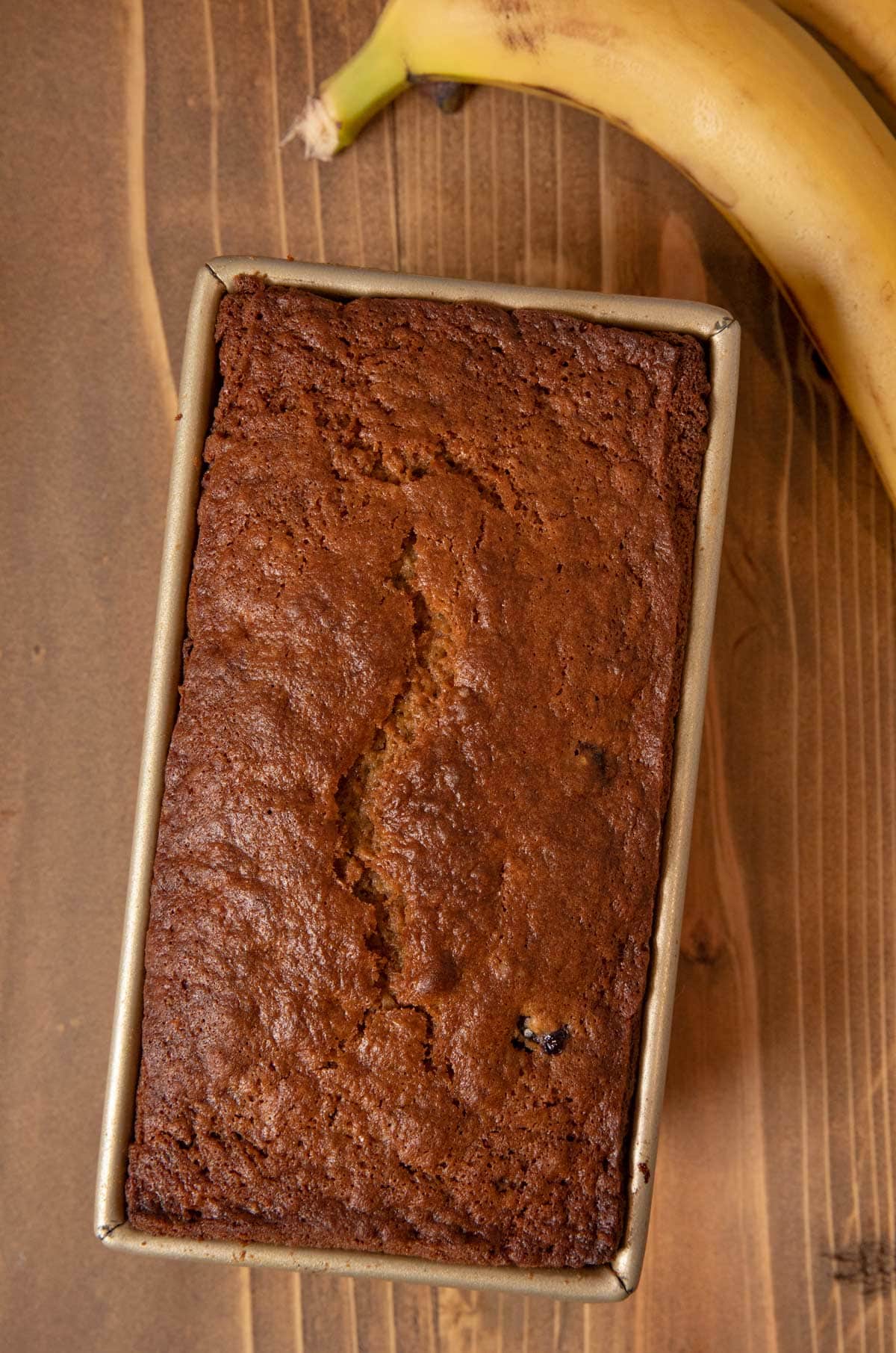 Blueberry Banana Bread in loaf pan