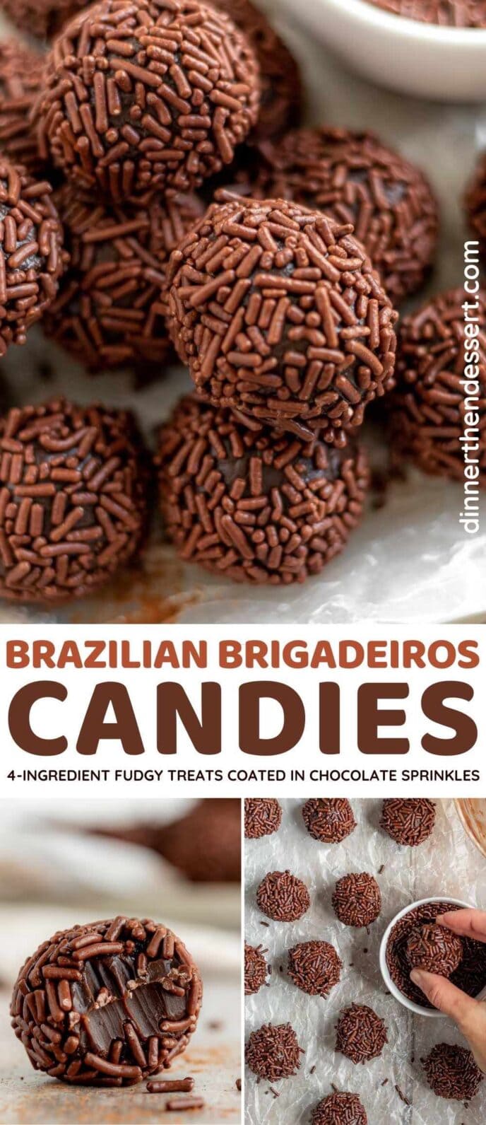 Brazilian Brigadeiros Candies collage