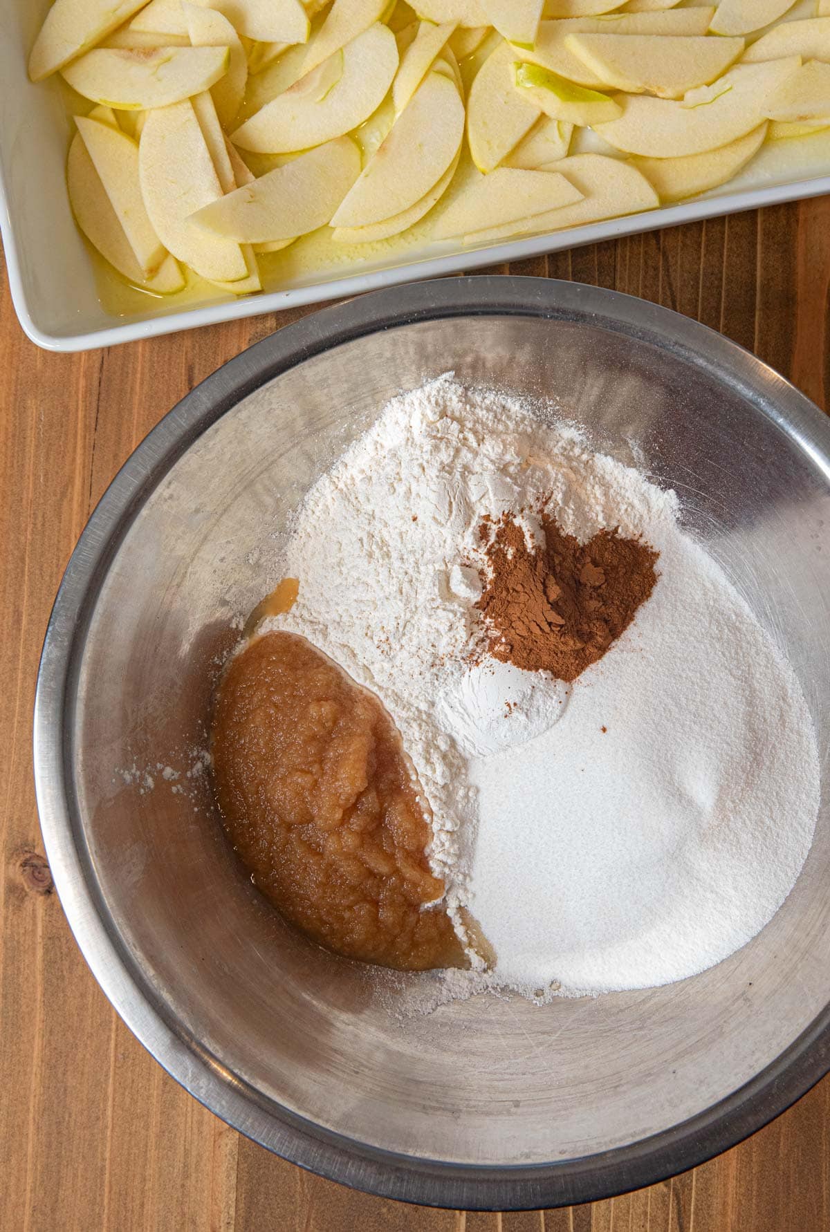 Caramel Apple Cobbler dry ingredients