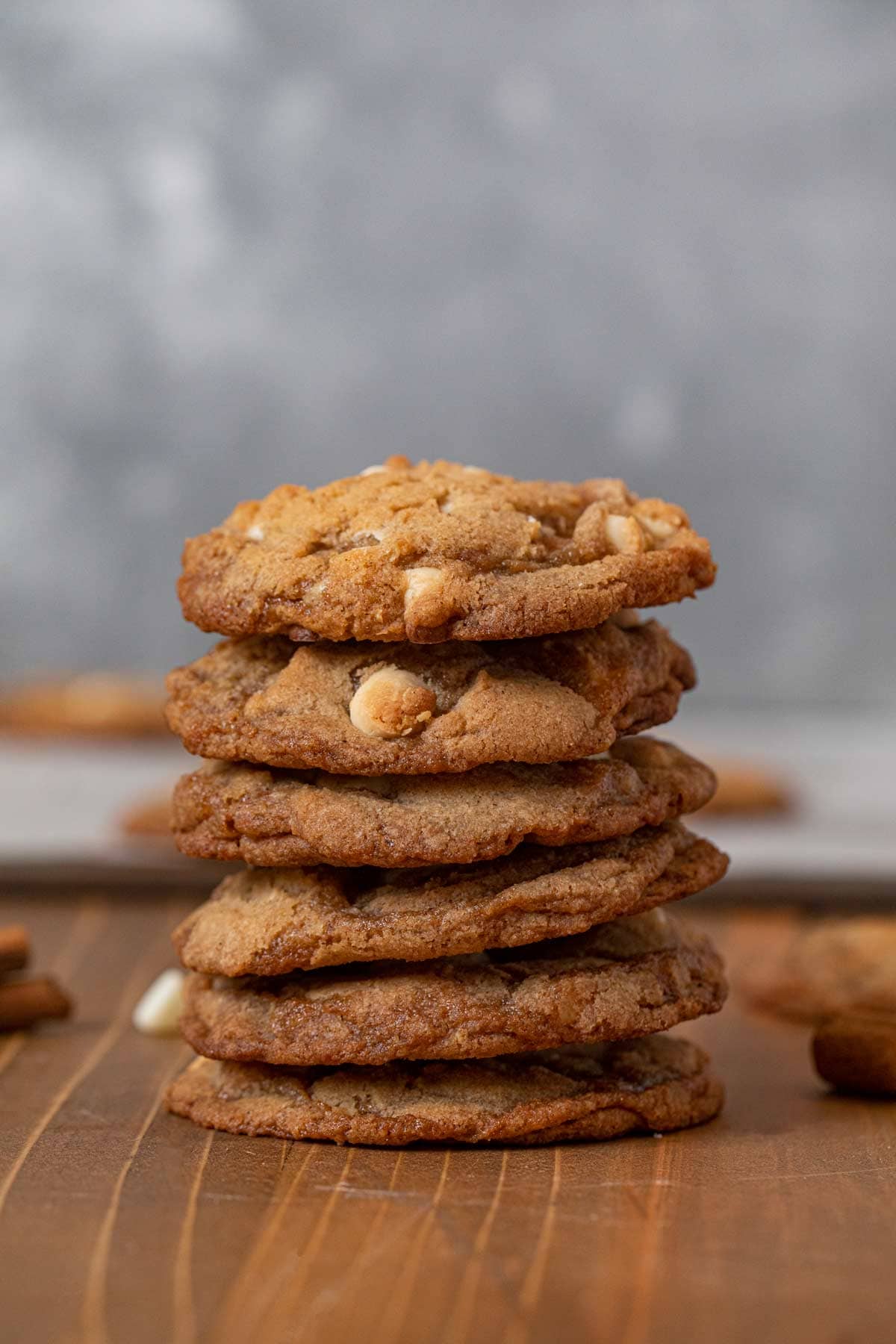 Cinnamon Crisp Cookies in stack