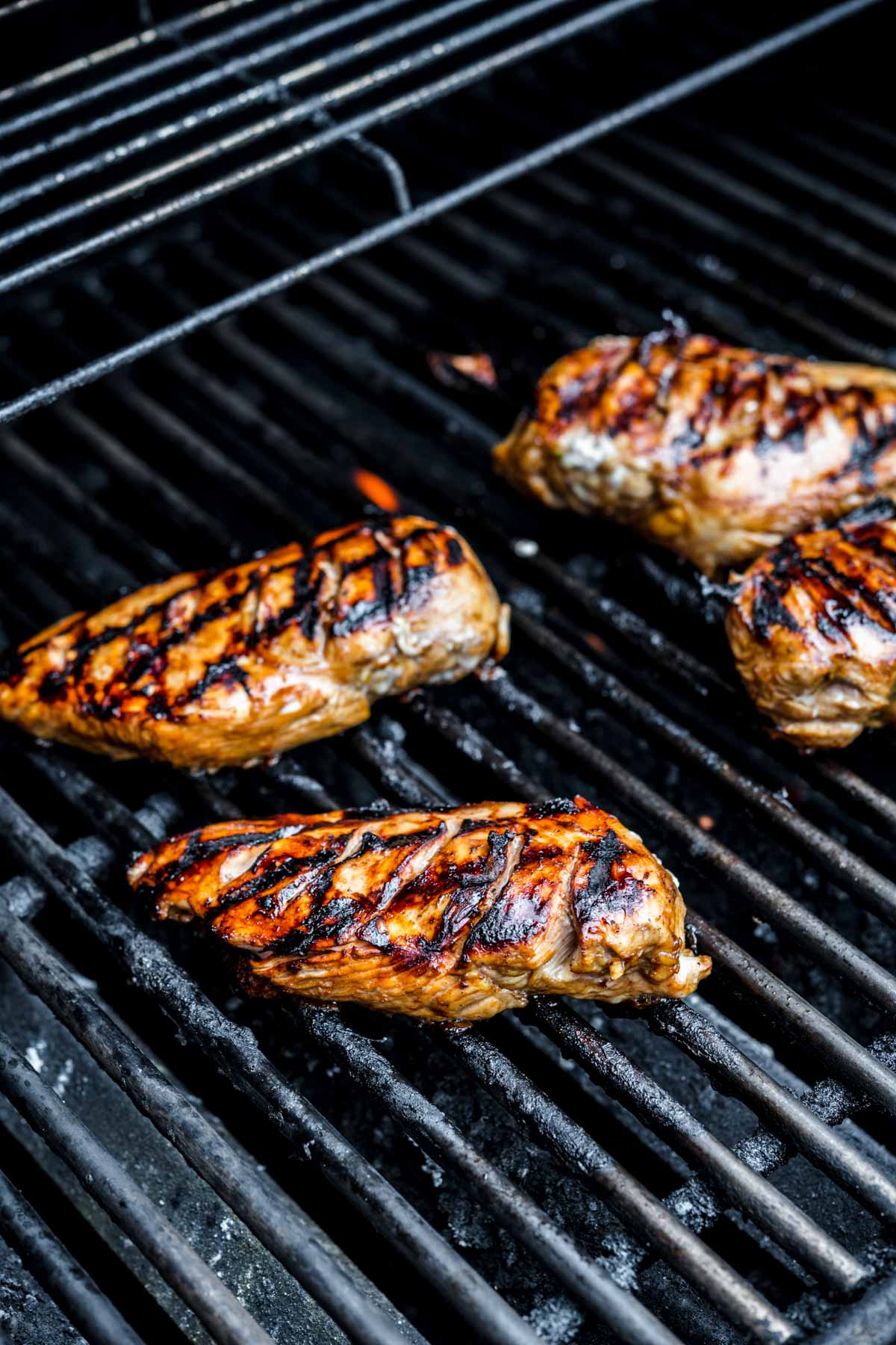 Grilled Chicken Marinade chicken on grill