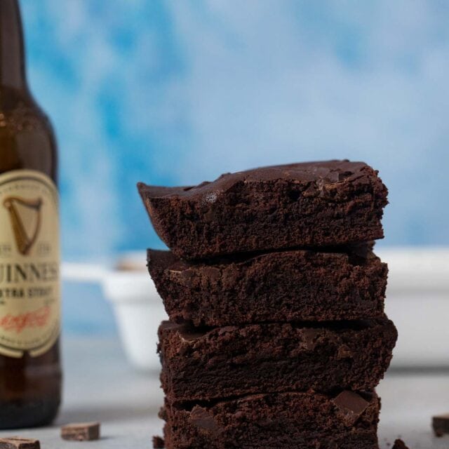 Guinness Brownies in stack