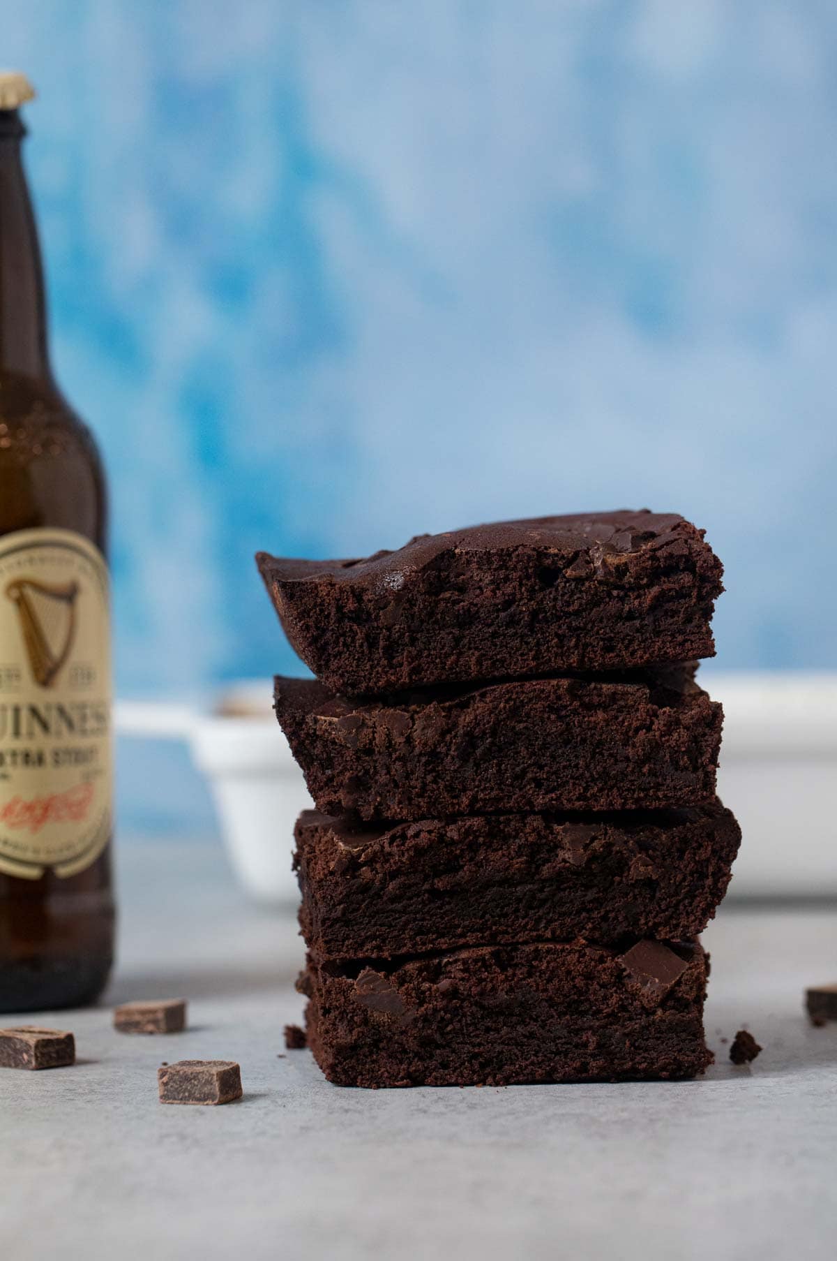 Guinness Brownies in stack