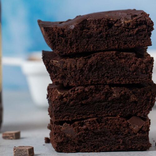 Guinness Brownies in stack