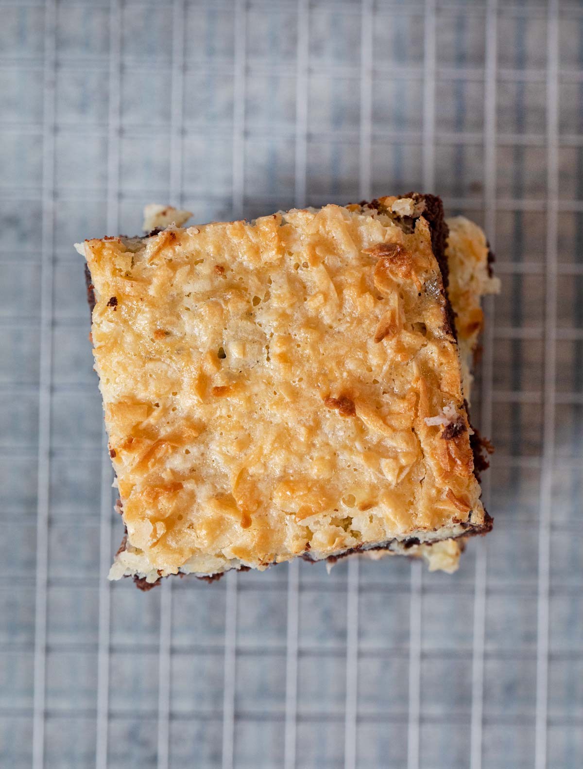 Top down photo of Coconut Macaroon Brownies