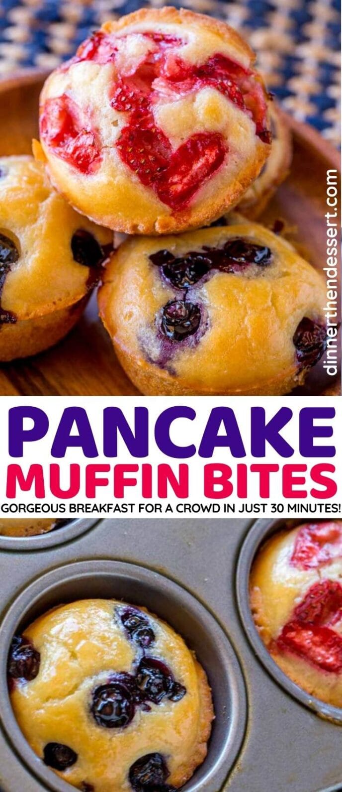 Pancake Muffin Bites Recipe Dinner, then Dessert