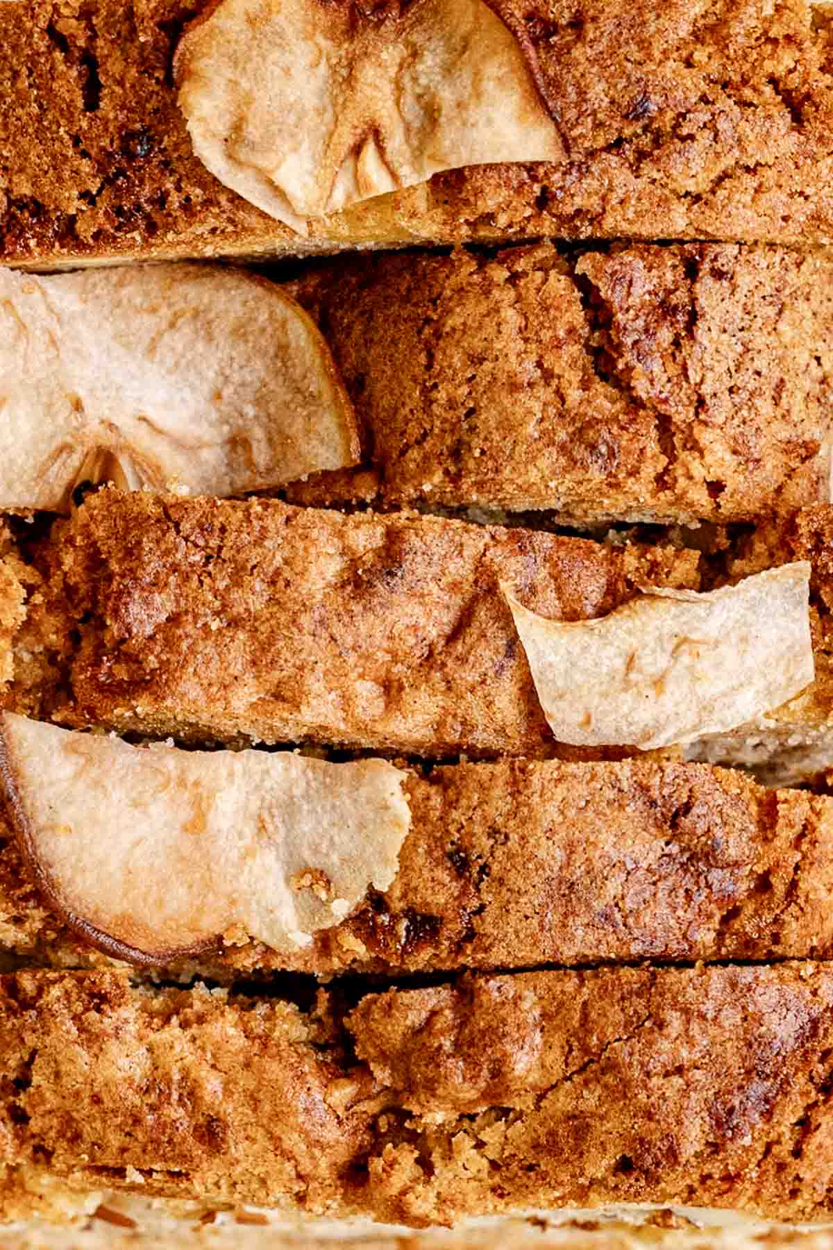 Pear Bread slices up close