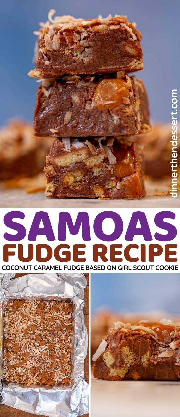 Samoas Fudge collage