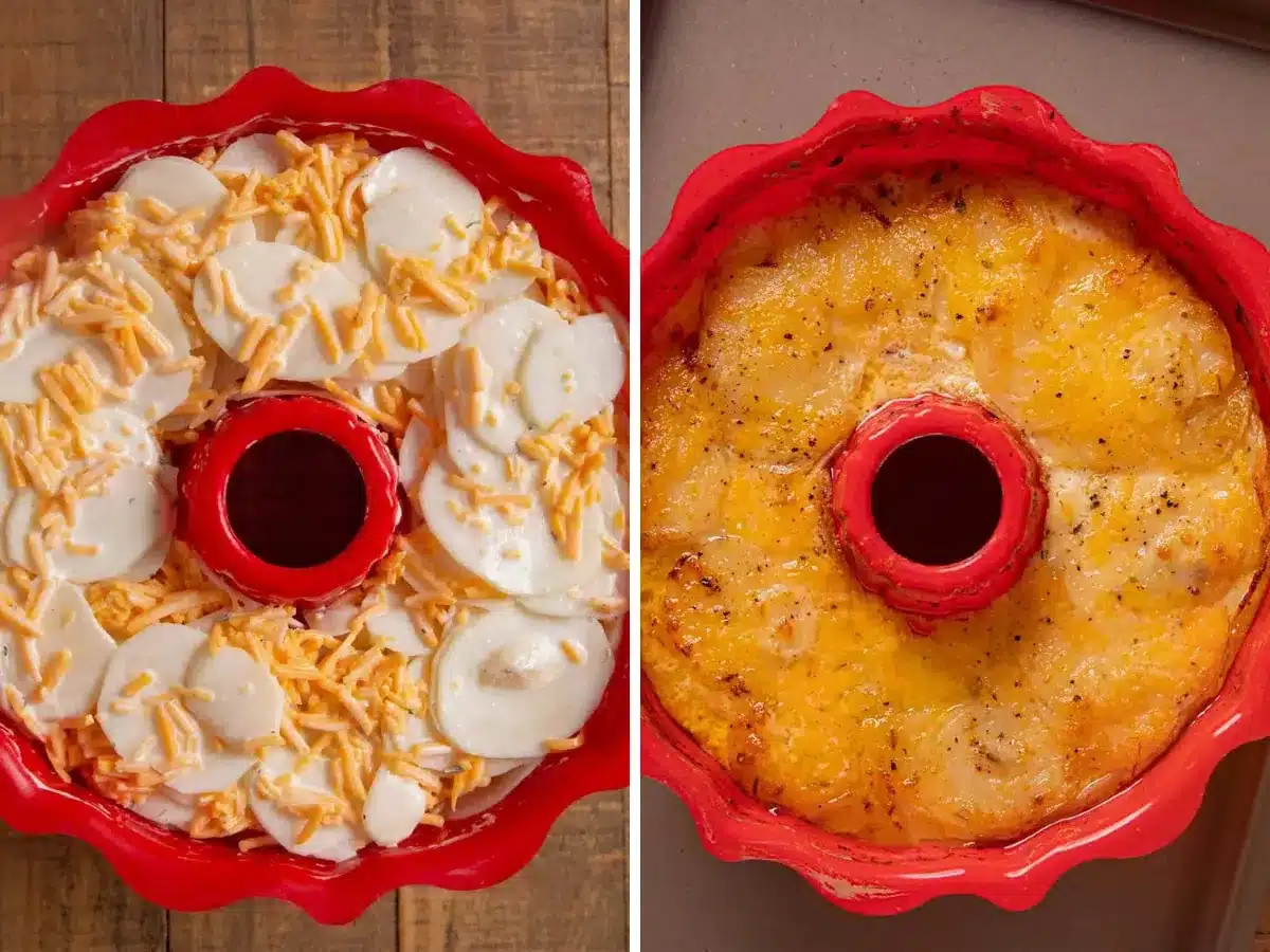 collage of before and after cooking 